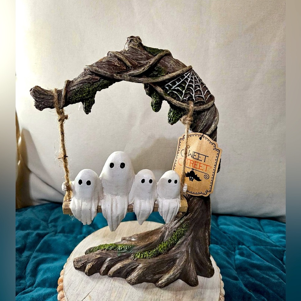 Halloween Ghost Tree Swing Decor viral HTF